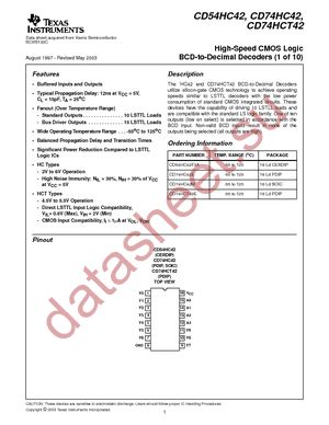 CD74HC42M datasheet  